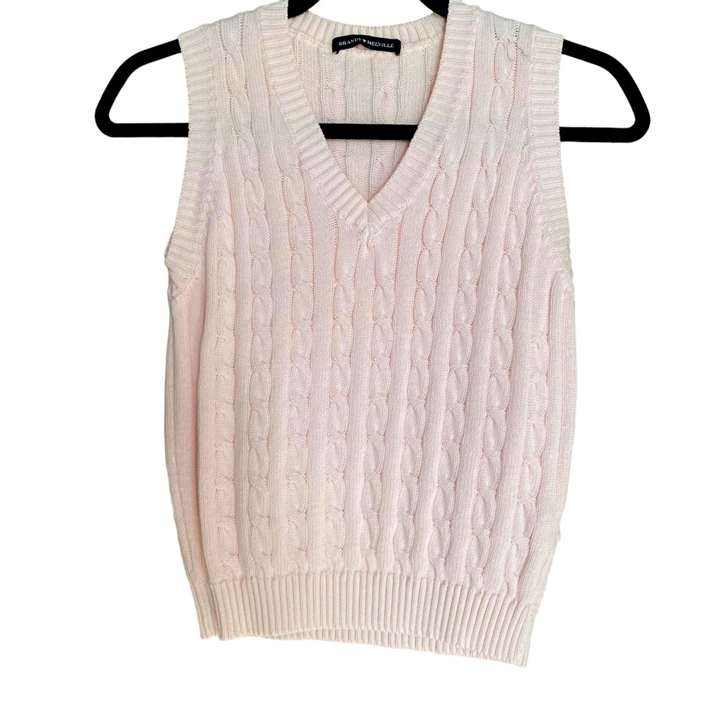 Brandy Melville light pink sweater vest. Excellent condition never worn. NWOT